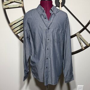 Dockers Men's Gray Striped Shirt